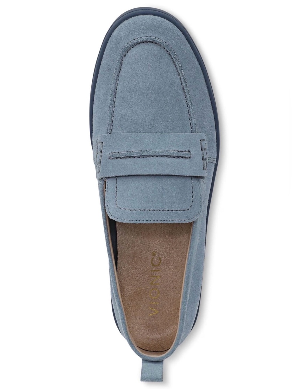 Vionic Women’s Light Blue Suede Penny Loafers Size 9 - Picture 3 of 16